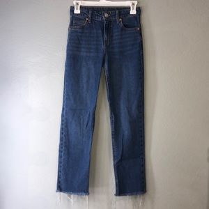 Denim straight leg jeans